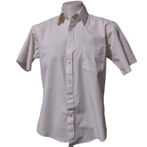 Oakton Ltd Shirt Men's 16 Button Up Shirt Short Sleeve  Single Needle Tailoring